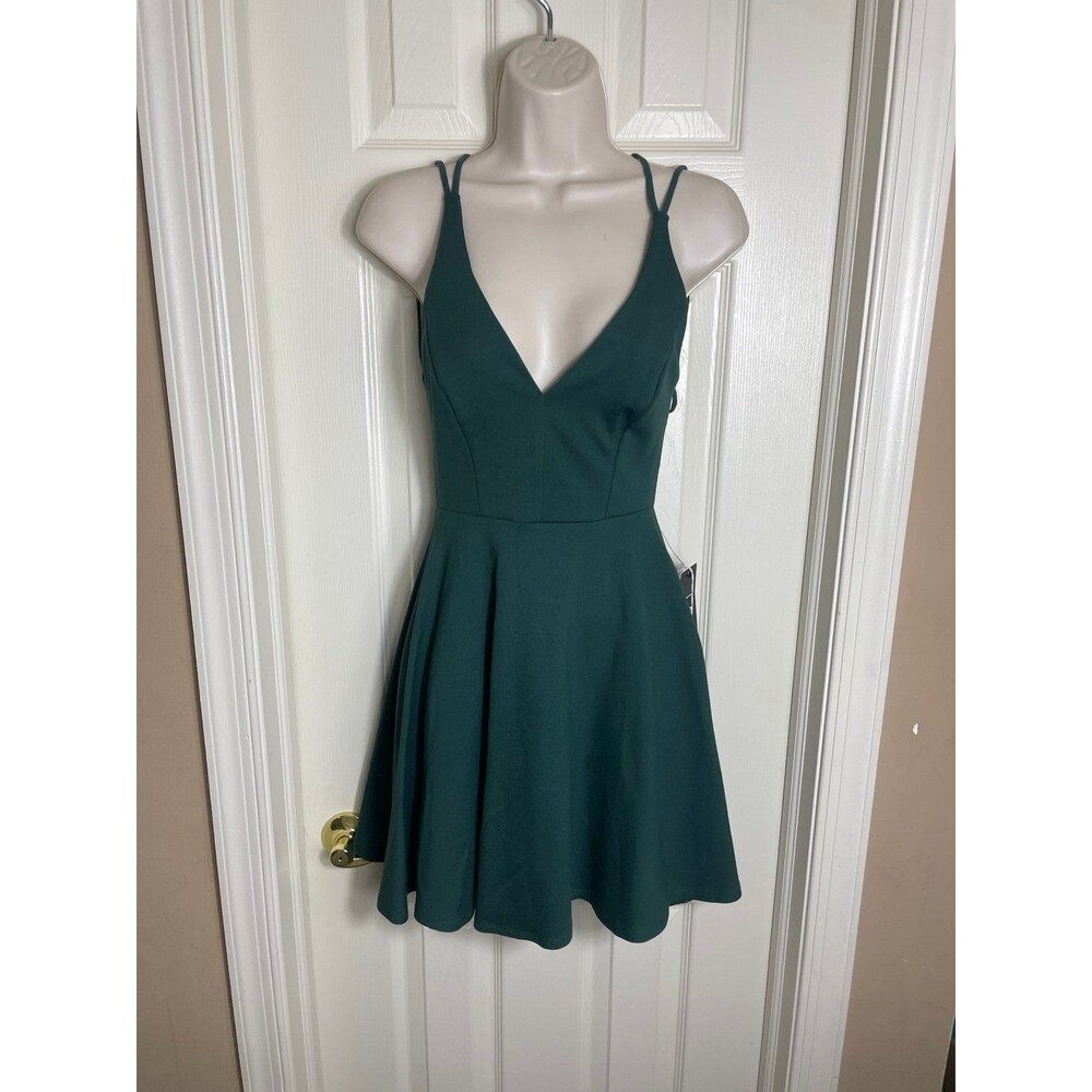 Lulus Green Halter Dress NWT